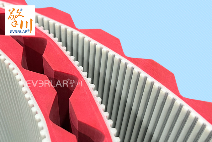 擎川定制PU同步帶加紅膠開(kāi)槽精準(zhǔn)傳動(dòng)食品包裝生產(chǎn)線(xiàn)聚氨酯傳動(dòng)帶